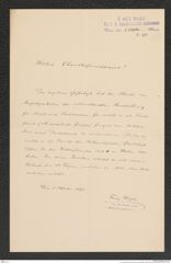 k.k. naturhistorisches Hofmuseum, Intendanzakten 1885-1896 (Hauer), Aktenzahl Z.579/1891, Seite 1